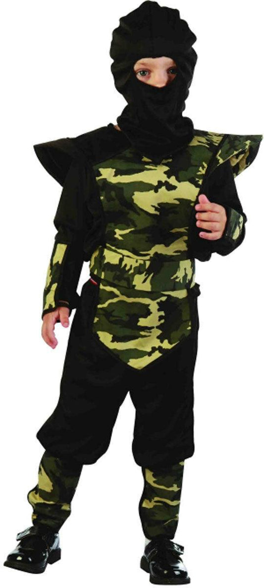 Kids Toddler Ninja Camouflage Costume - World Book Day Fancy Dress - Labreeze