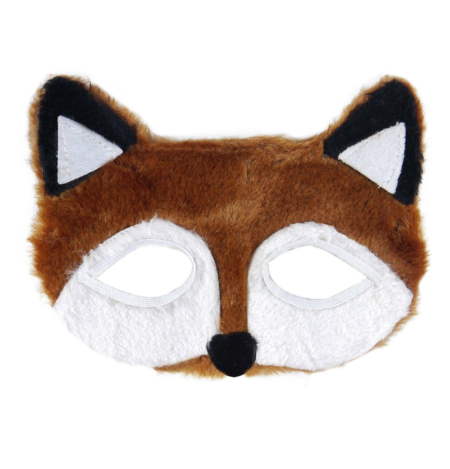 Ladies Brown Furry Fox Eye Mask Felt Girls Fancy Dress Party Accessory - Labreeze