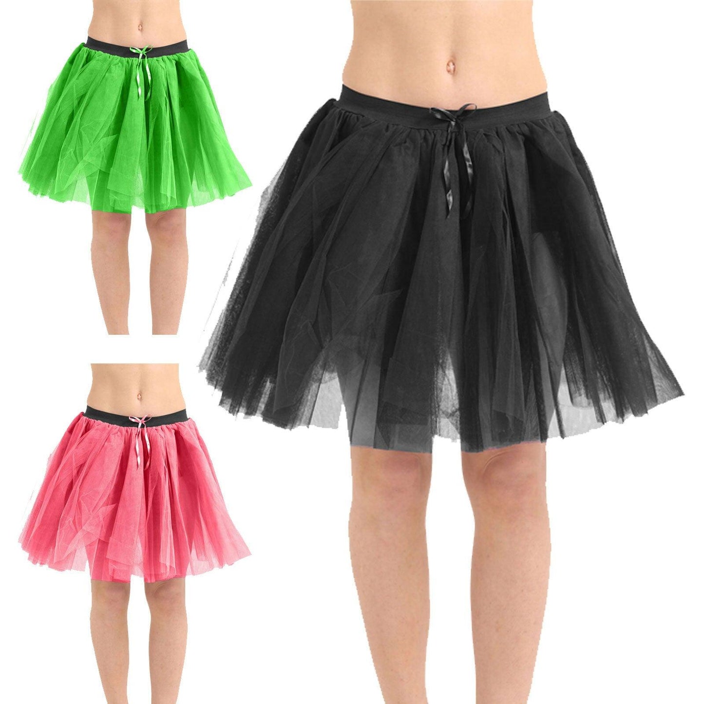 Ladies Girls 3 Layers 18 inches Tutu Skirt 80’s Hen Night Dance Wear Party Skirt - Labreeze
