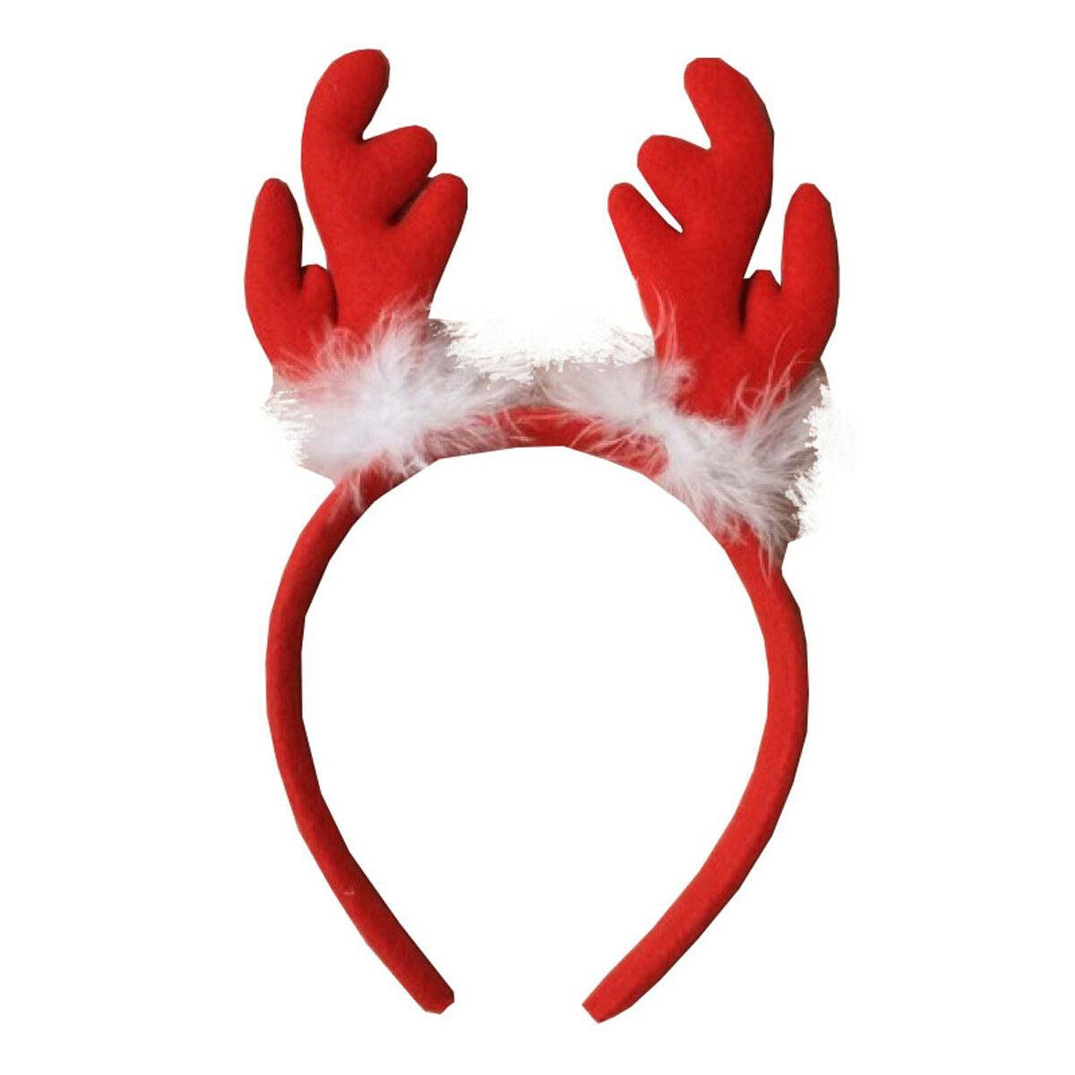 Ladies Girls Christmas Reindeer Antlers Aliceband Deeley Bopper Party Headband - Labreeze