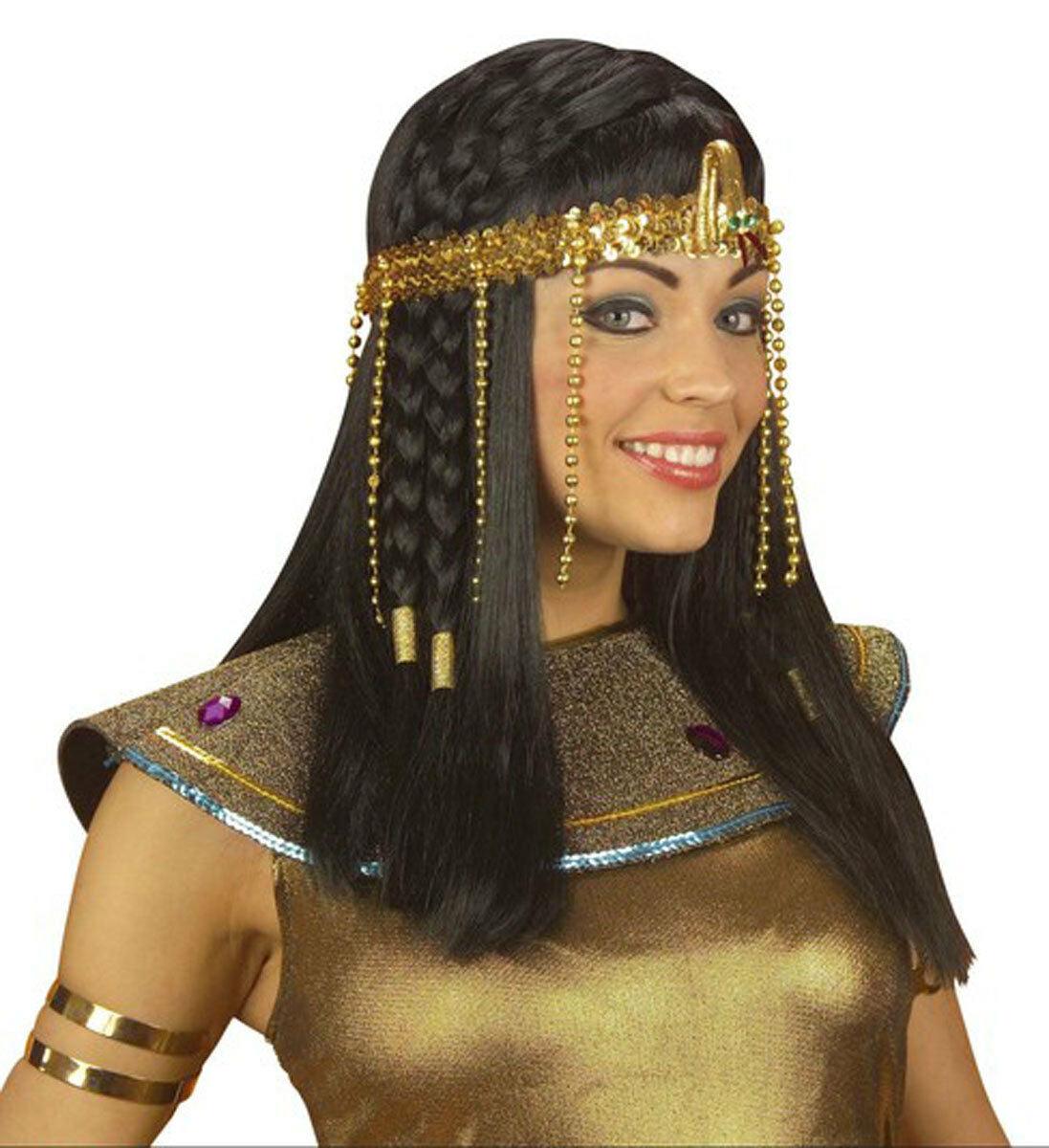 Ladies Girls Egyptian Beaded Gold Headress Snake Adults Egypt Fancy Dress - Labreeze
