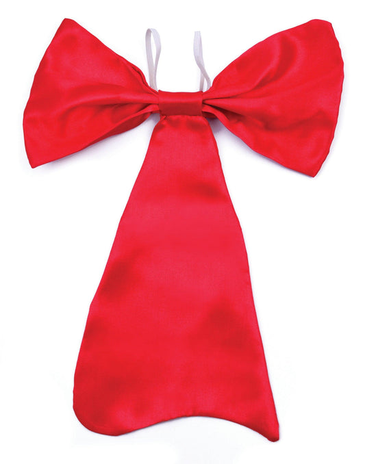 Large Red Bow Tie - Kids Fancy Dress World Book Day Costume Accessory - Labreeze