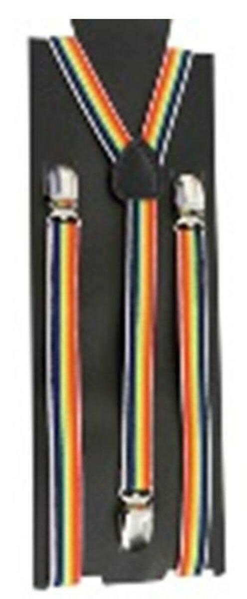 LGBT Gay Pride 1980s Knee Socks Wristband Neck Tie Braces Rainbow Fancy Dress Accessories - Labreeze