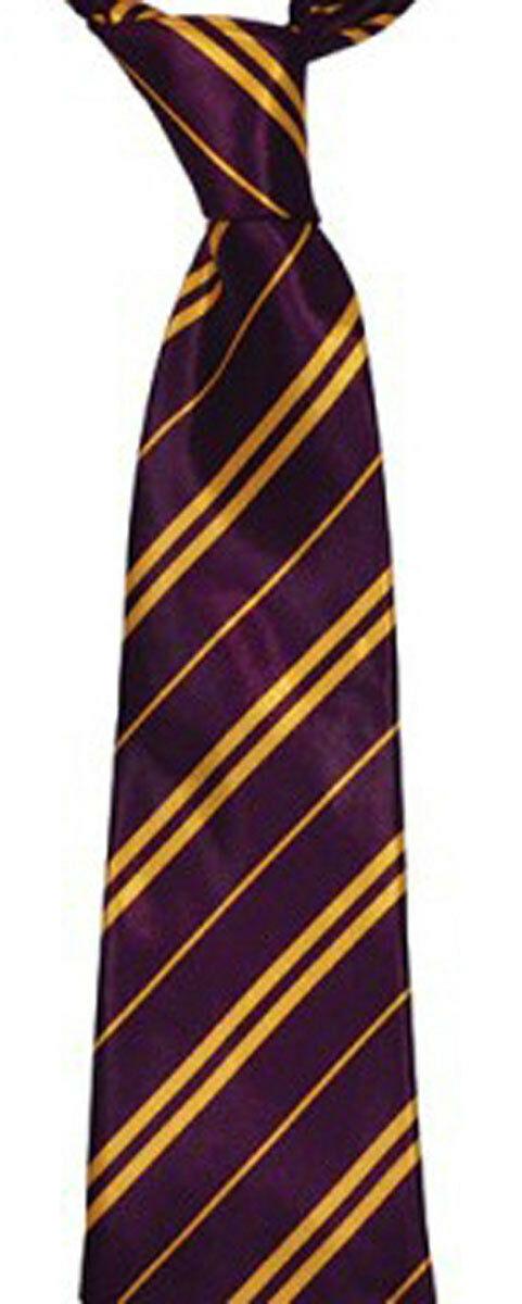Maroon Yellow Harry Potter Stripped Tie Scarf Wrist Band Hat Fancy Dress - Labreeze