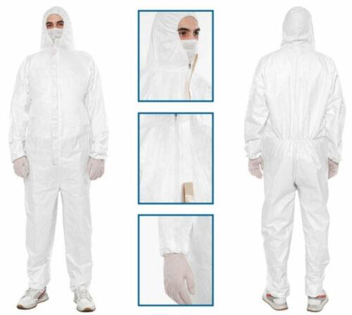 Medical Overall Gown Safety Disposable Coveralls Adult White Protective Suit Set - Labreeze