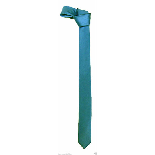 Men’s Boys Slim Skinny Solid Color Plain Satin Tie Necktie - Labreeze
