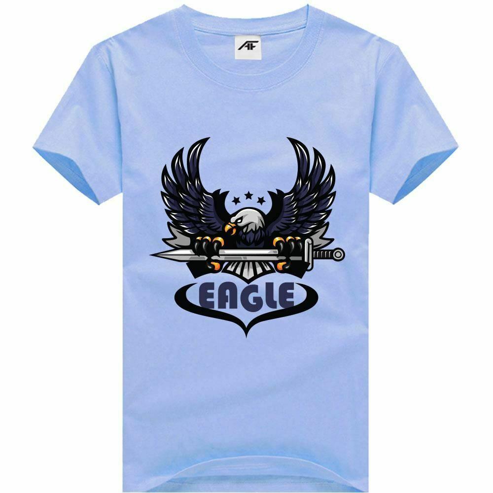 Men’s Eagle Printed Graphic Cotton T-shirt Short Sleeve Novelty Party Top Tees - Labreeze