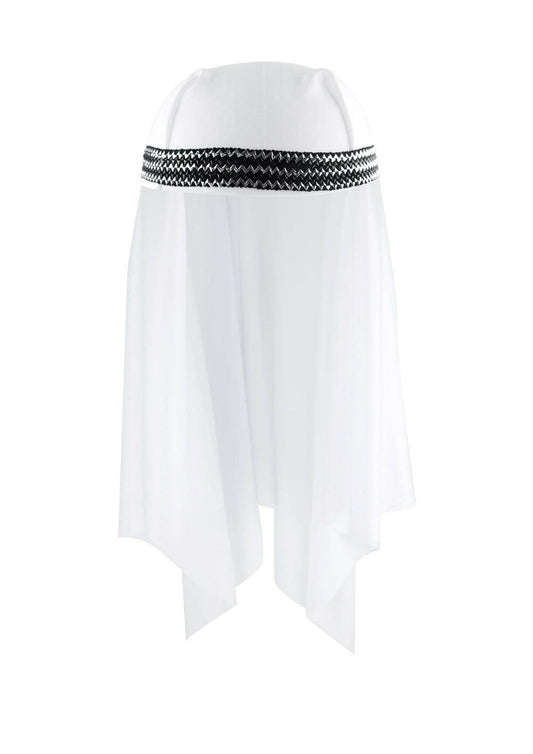 Mens Boys Arab Sheik Arabian Nativity White Headpiece Fancy Dress Hat - Labreeze