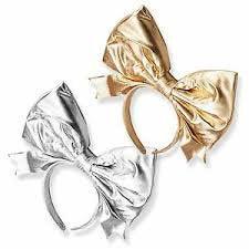 Metallic Bow Headband Fancy dress accessory for 50's and 80's girls - Labreeze