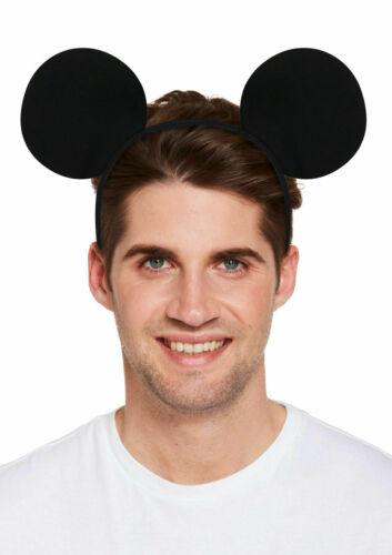 Mickey Mouse Black Ears Stag Do Night Headband Mens Boys Fancy Dress Accessory - Labreeze