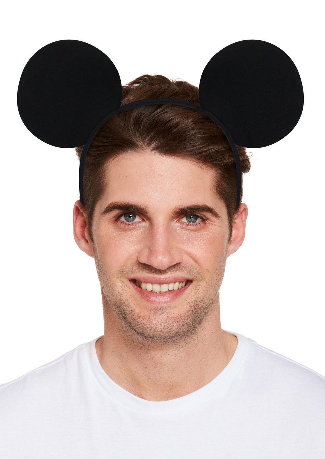 Mickey Mouse Black Ears Stag Do Night Headband Mens Boys Fancy Dress Accessory - Labreeze