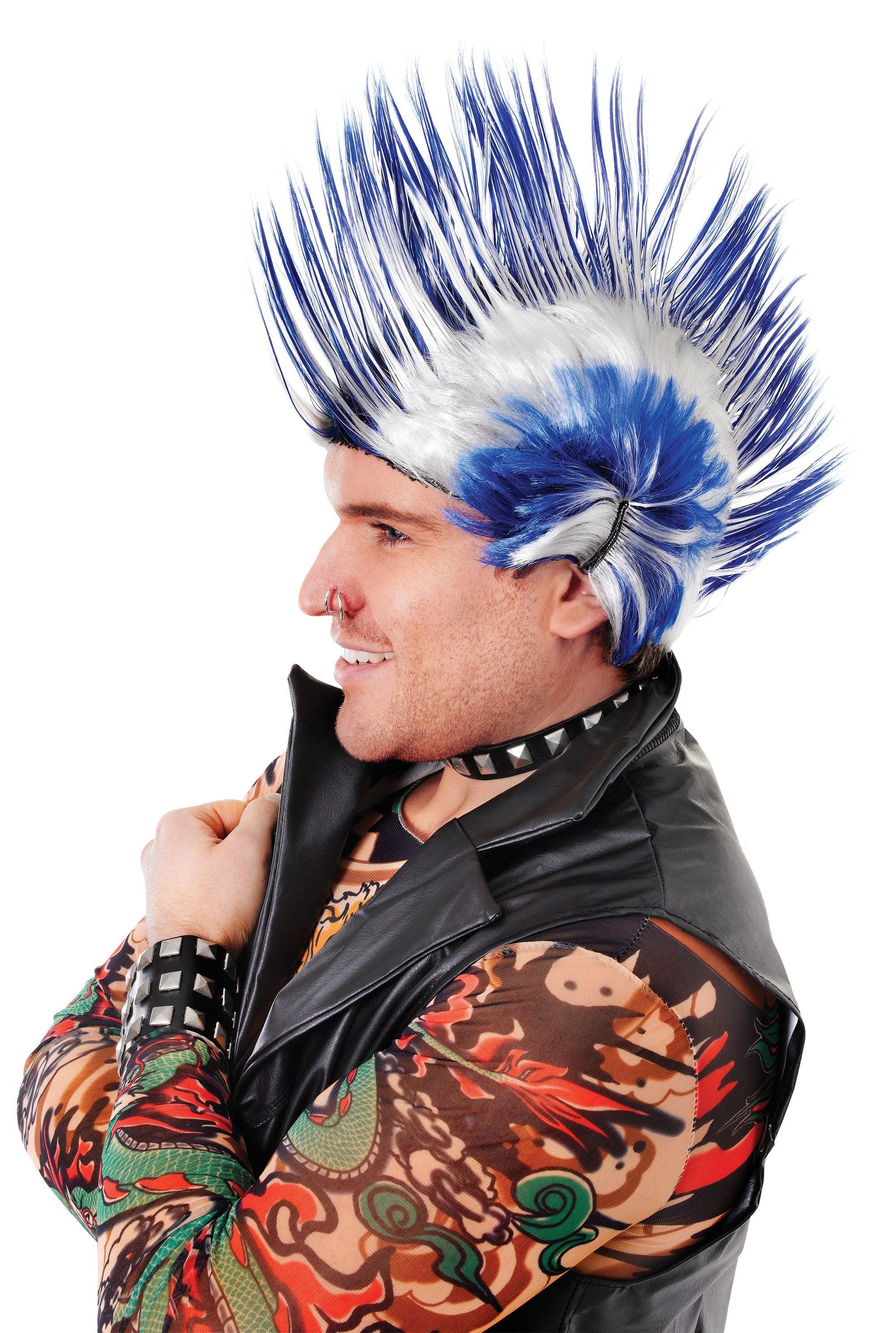 Mohican Blue/White Wig - Labreeze