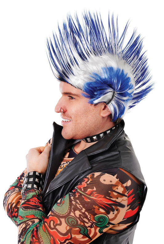 Mohican Blue/White Wig - Labreeze