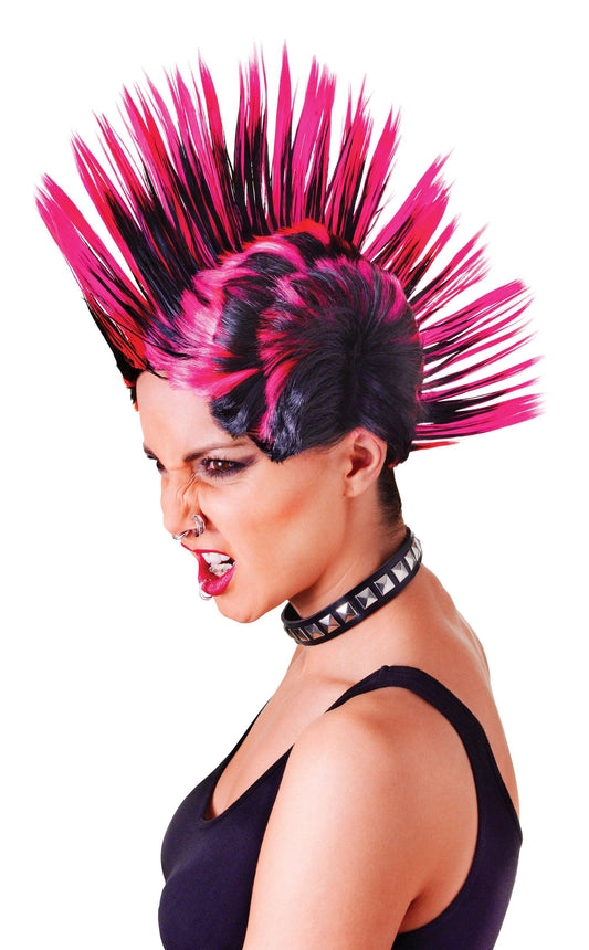 Mohican Pink/Black Female Wig - Labreeze