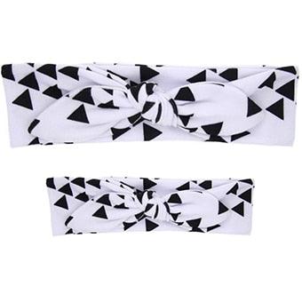 Mom And Baby Rabbit Ears Baby Headbands Hair Hoop Stretch Knot Hair Bows Cotton Children Hair Bands For baby Hair Accessories - Labreeze
