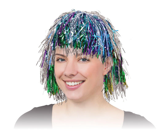 Multi-Coloured Tinsel Wig - Labreeze