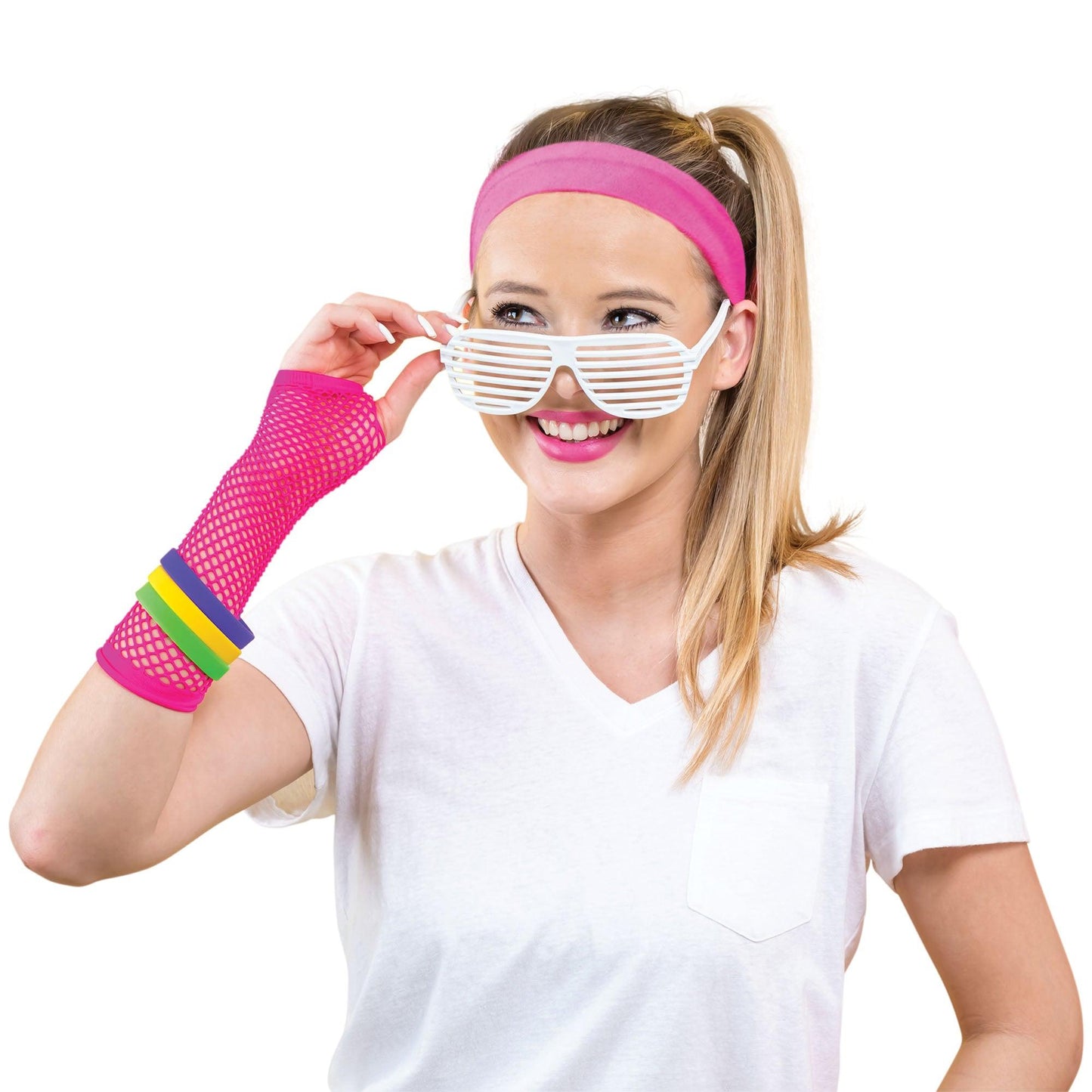 Neon 80’s Hairband Pink - Labreeze