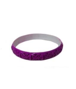 Neon Purple Carved Bangles - Labreeze