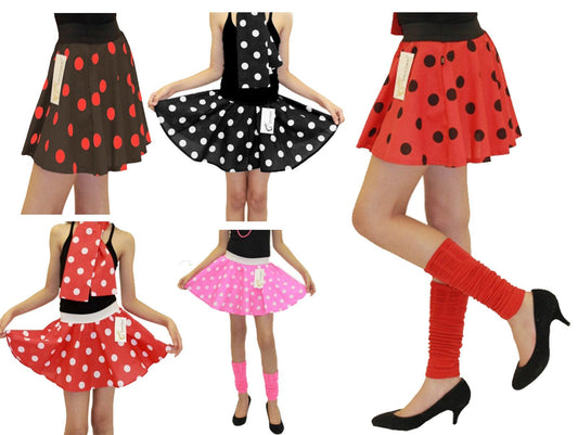 New Girls Crazy Chick Polka Dot Printed Skirts fancy dress - Labreeze