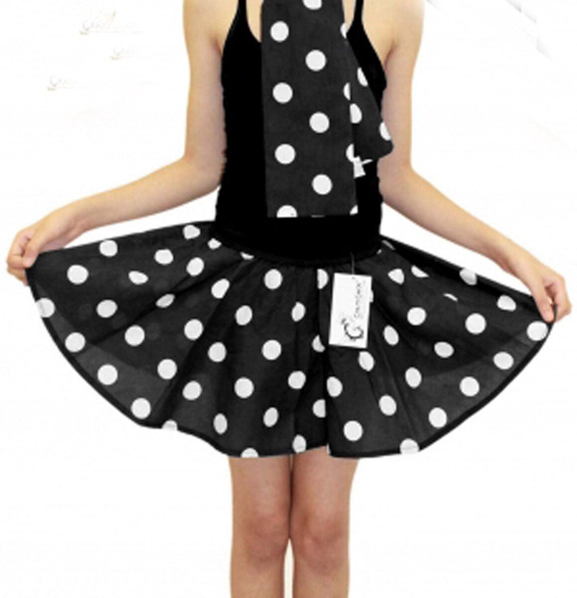 New Girls Crazy Chick Polka Dot Printed Skirts fancy dress - Labreeze