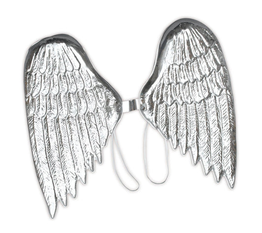 NEW Halloween Angels & Devils Large Silver Angel Wings - Labreeze