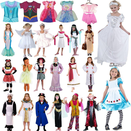 New Kids Girls Dress Up Costume Complete Outfit Fancy Dress - Labreeze