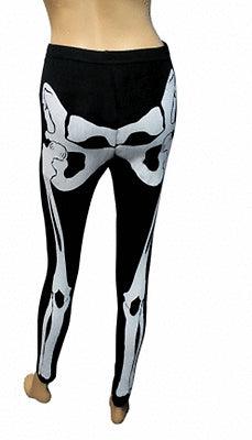 New Ladies Girls Halloween Full Bones Skeleton Printed leggings Trousers - Labreeze
