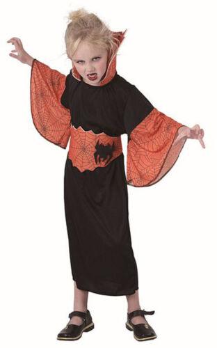New Orange Spider Web Girl Children Costume Fancy Dress Complete Outfit - Labreeze