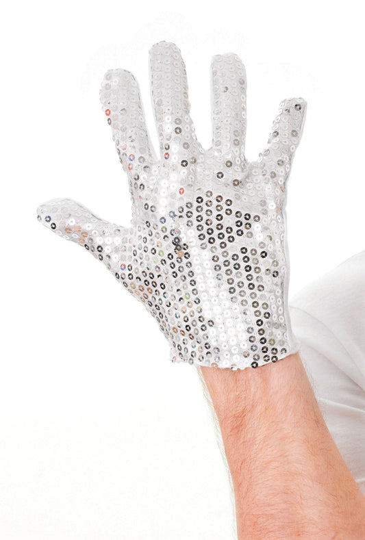 NEW Themed 70s Silver Sequin Glove Costume Accessory - Labreeze