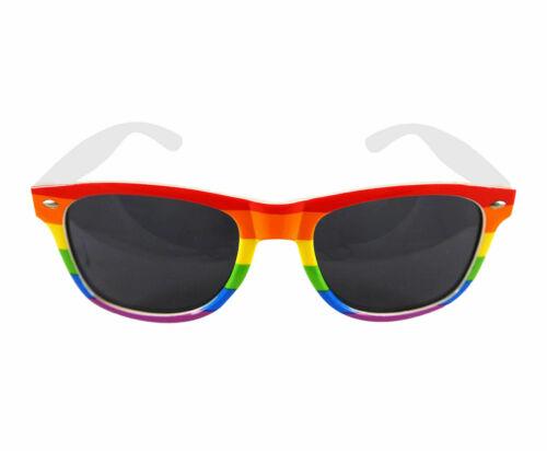NHS LGBT Support Rainbow Glasses with Dark Lens Sunglasses Pride Fancy Dress - Labreeze