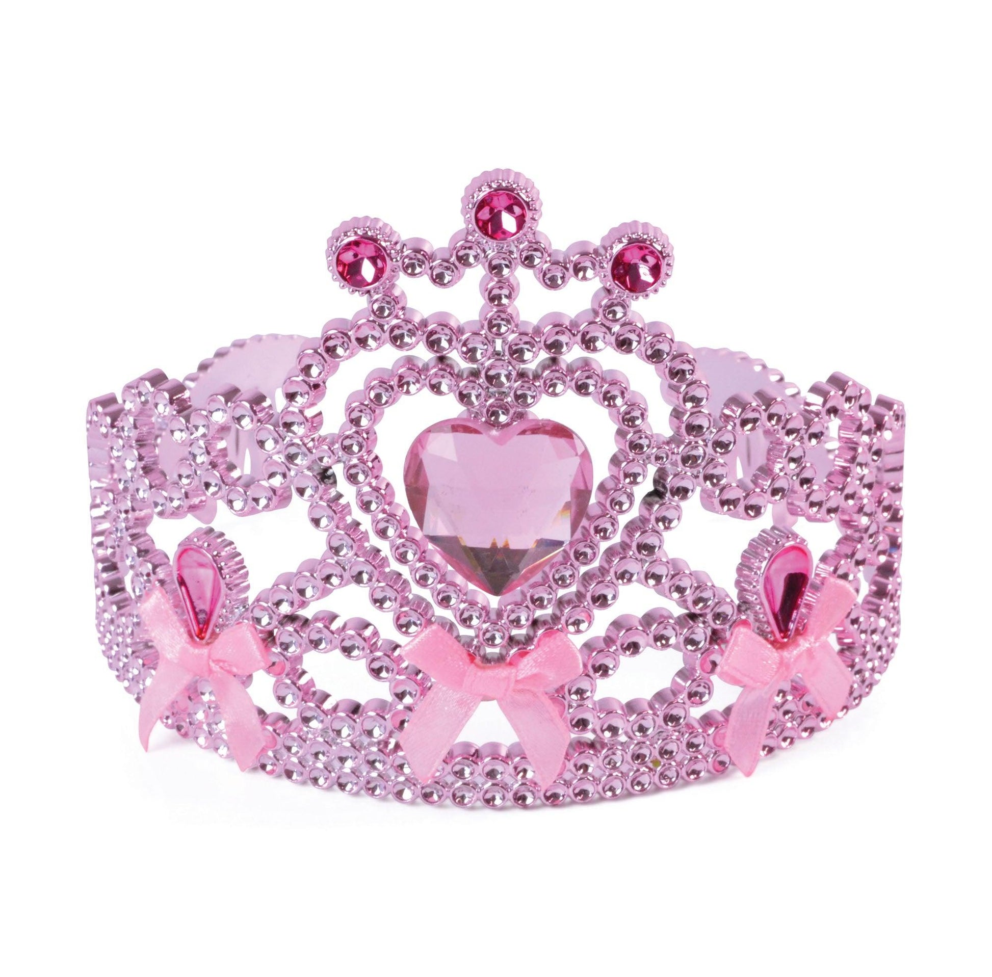 Pink Tiara with Ribbon Bow Ties - Labreeze