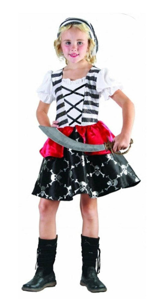 Pirate Captain Jack Girl Costume Kids Book Week Fancy Dress Party Outfit - Labreeze