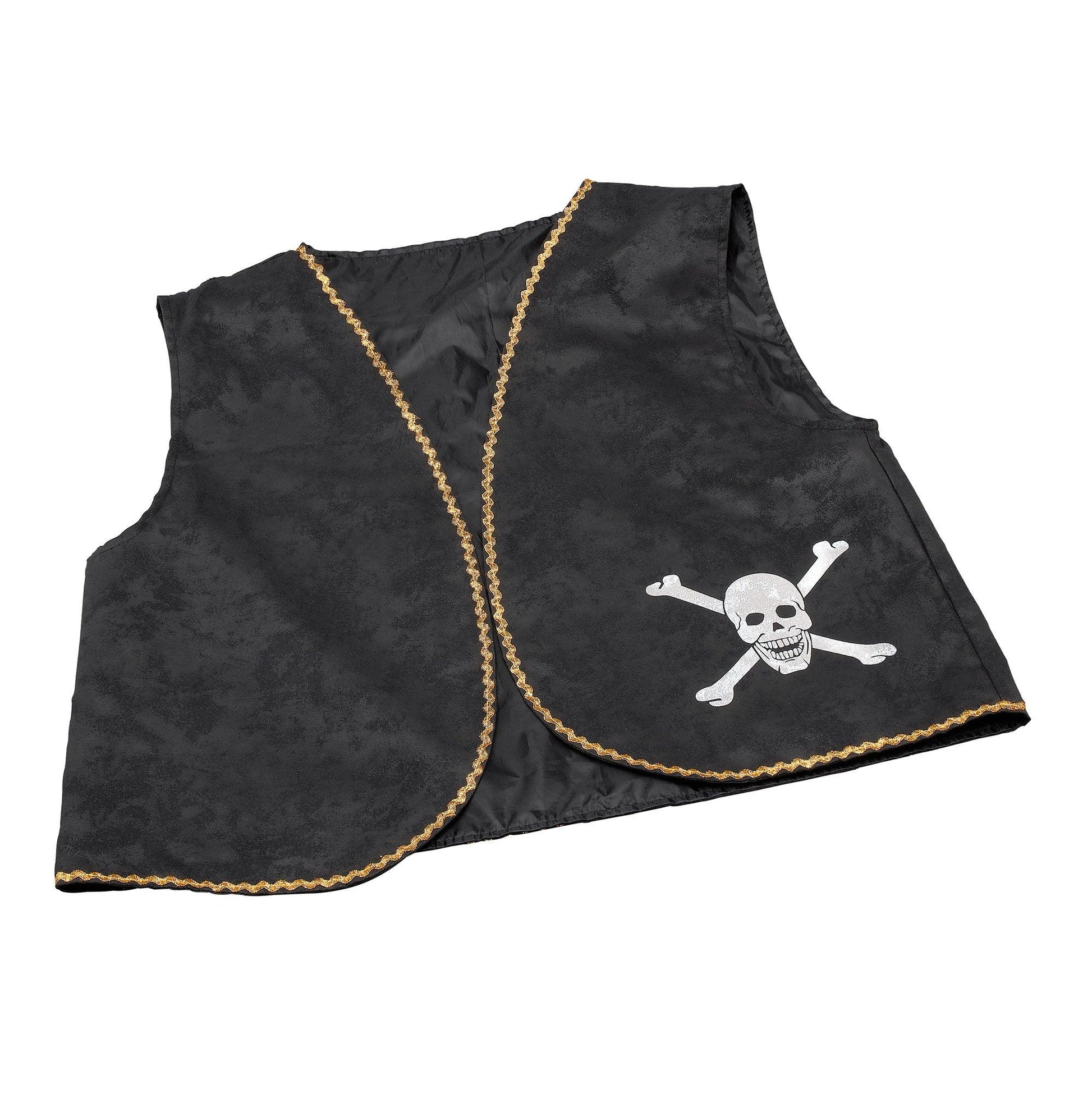 Pirate Waistcoat Black Distressed - Labreeze