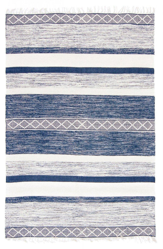 Rag hand made rug Nikita (BLUE) light - Labreeze