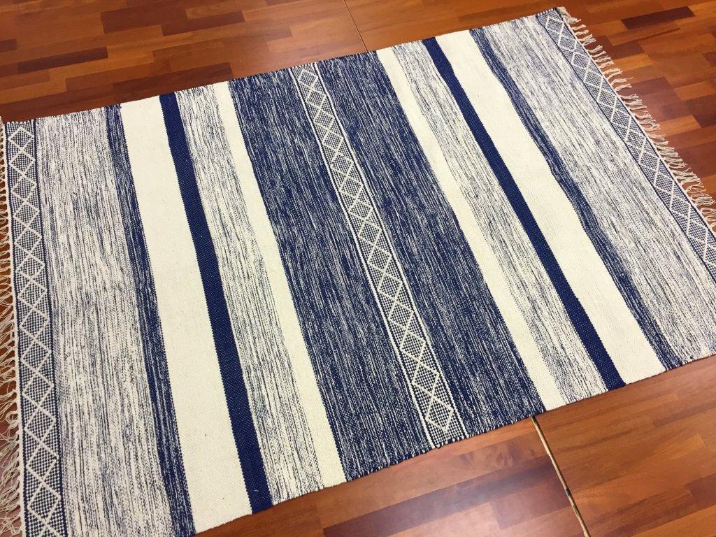 Rag hand made rug Nikita (BLUE) light - Labreeze