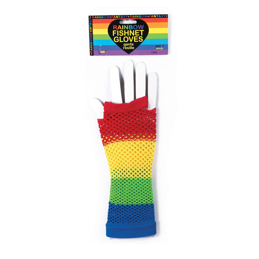 Rainbow Fishnet Gloves - Labreeze