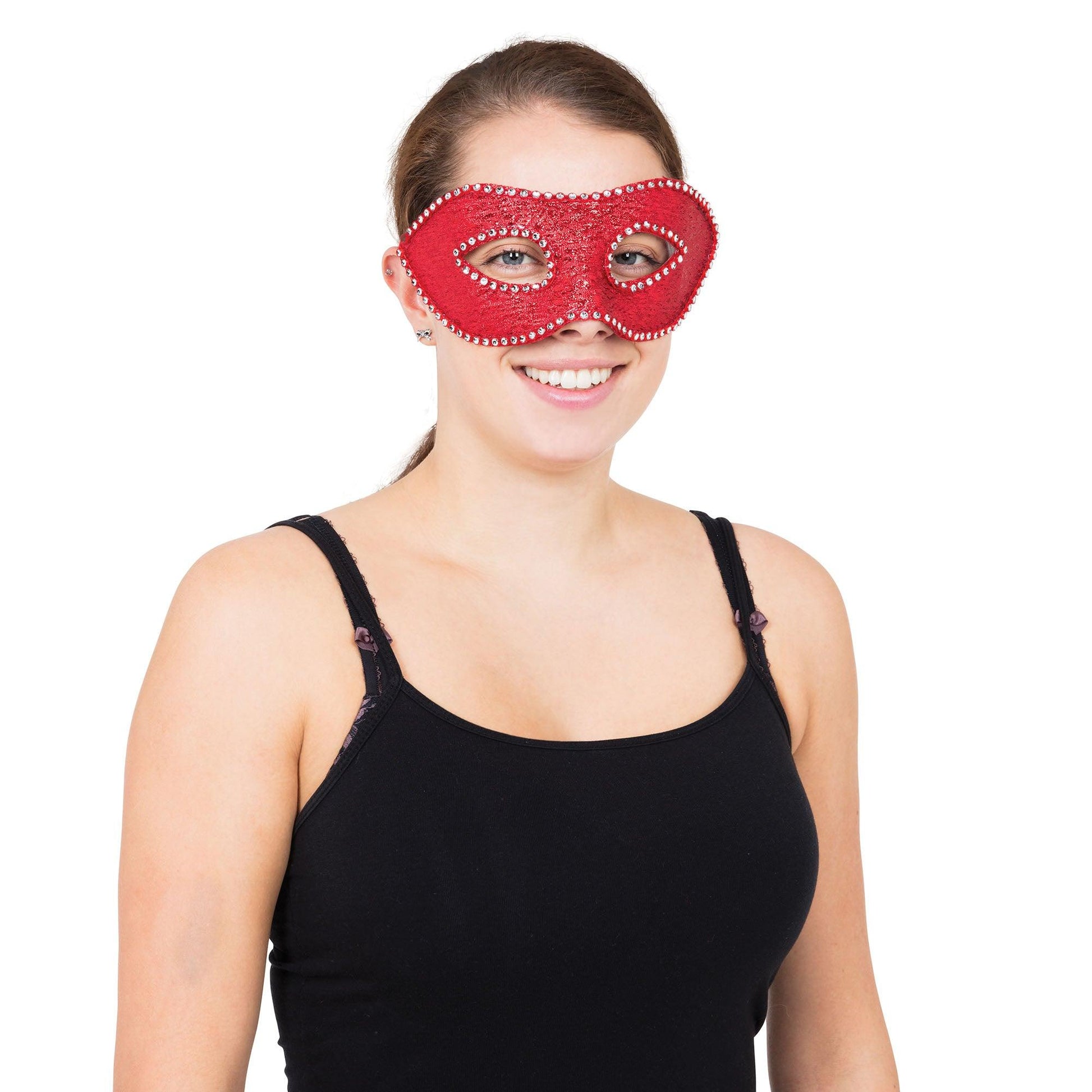 Red Eye Mask with Diamonds - Labreeze