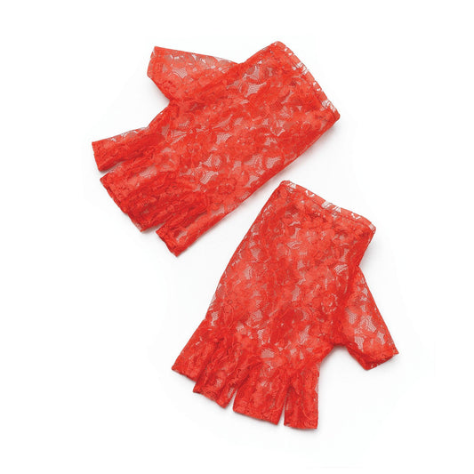 Red Short Fingerless Gloves - Labreeze