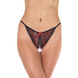 Red Slight One Size - Open Crotch Panties - Labreeze