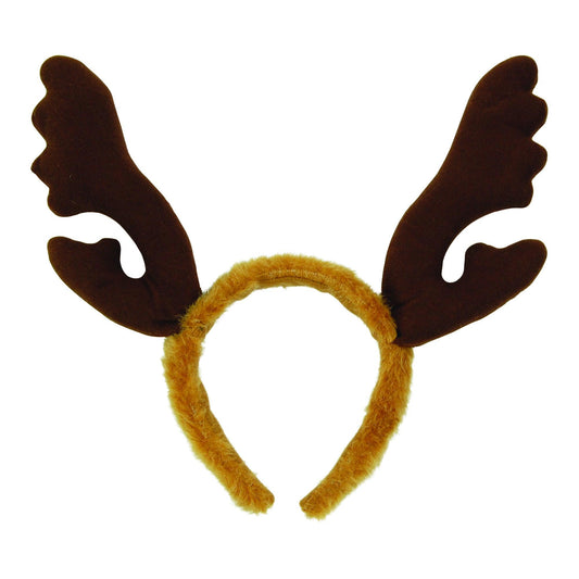 Reindeer Antlers Accessory, Unisex-Adult, Brown, One Size - Labreeze