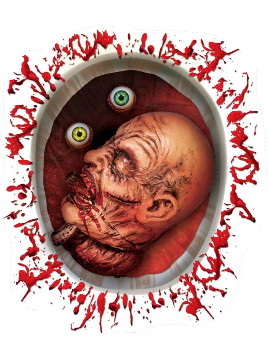 Removable Cut Off Head Toilet Seat Sticker Halloween Party Bathroom Decoration - Labreeze