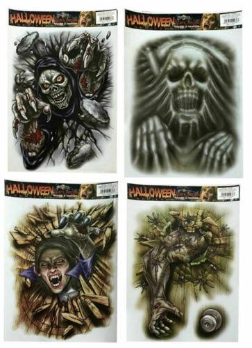 Scary Spider Vampire Melted Skeleton Window Sticker Halloween Party Decoration - Labreeze