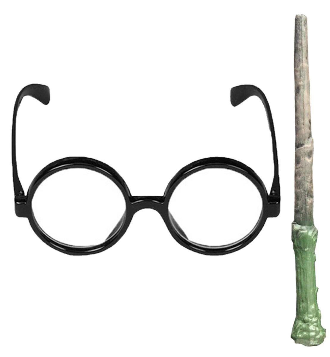 School Boy Wizard Glasses Magic Wand without Sound Book Day Party Set - Labreeze