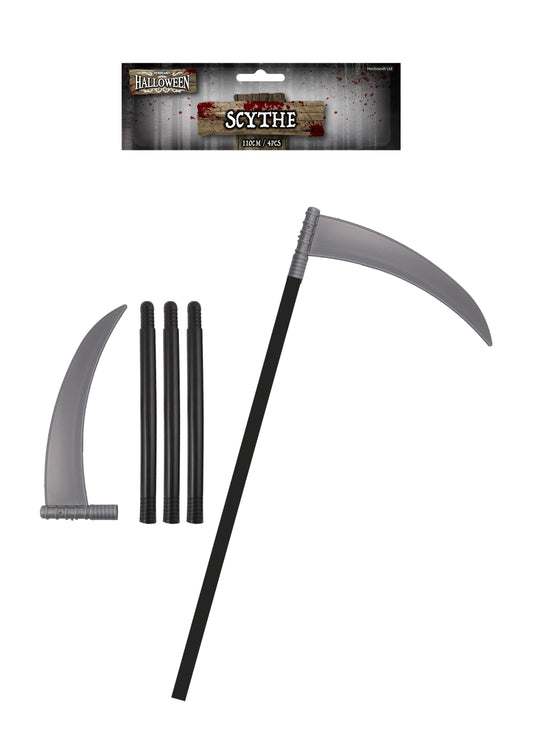 Scythe Grim Reaper Ghost 4 Pcs 110 cm Halloween Horror Fancy Dress Plastic Weapon - Labreeze