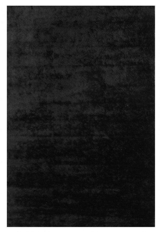 Shaggy Rug Comfy floor handmade cosy rug (BLACK) - Labreeze