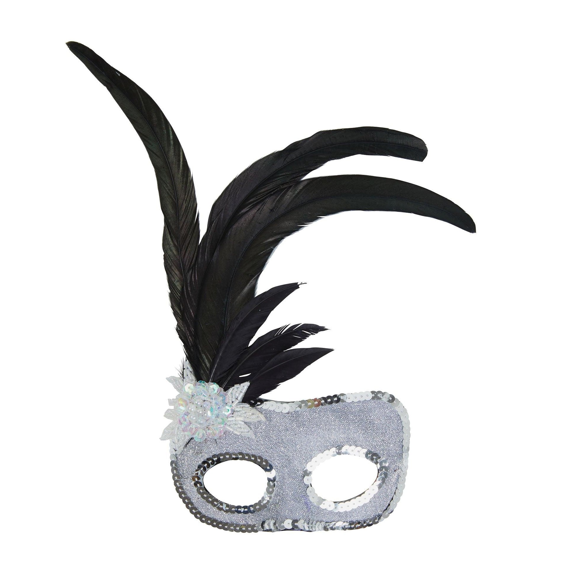 Silver Face Mask W/Sequins - Labreeze