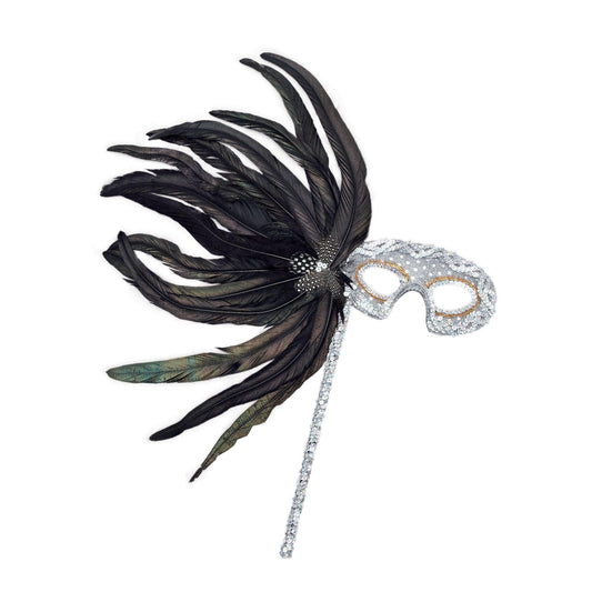 Silver Hologram on Stick Mask - Labreeze