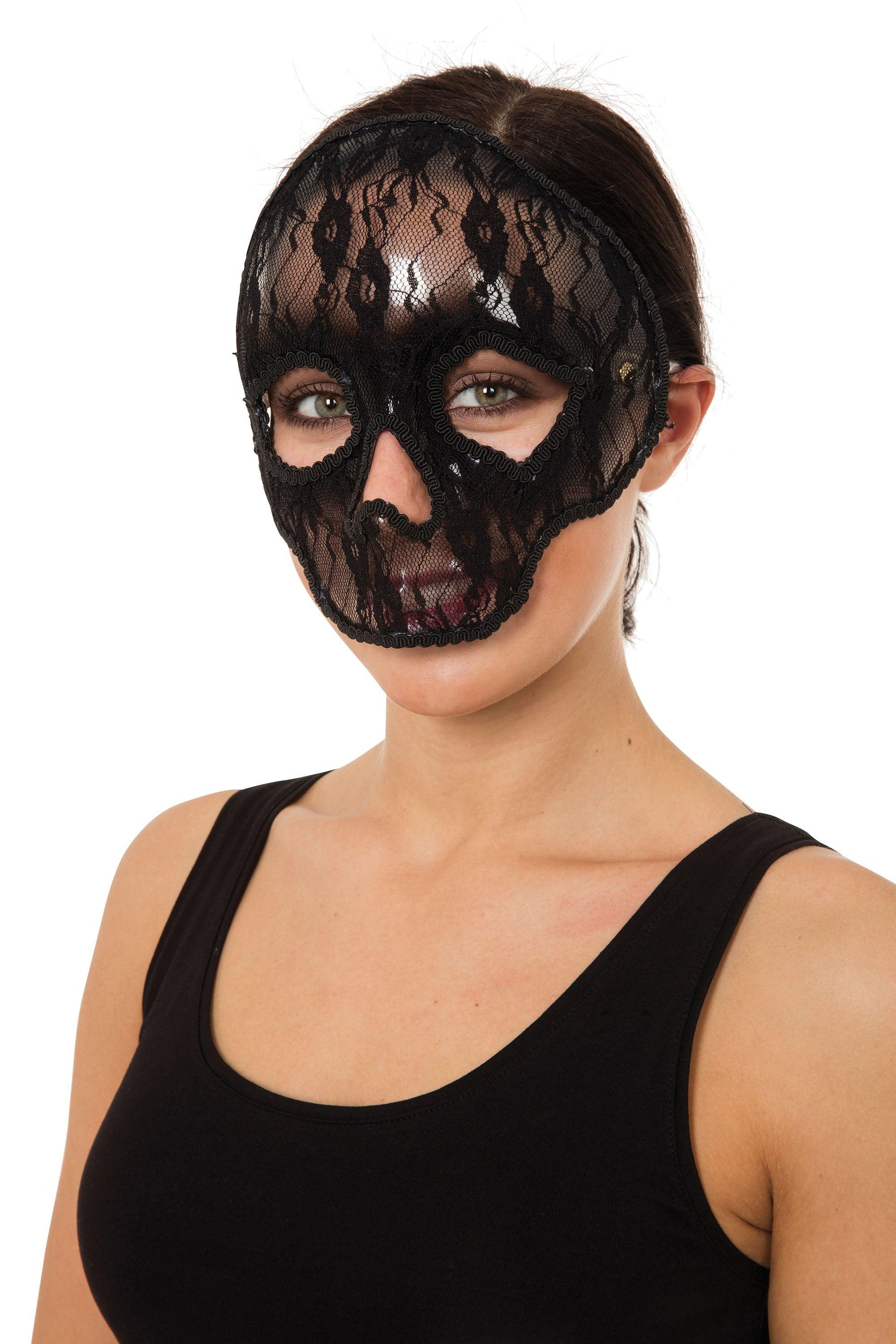 Skull Mask Black Lace - Labreeze