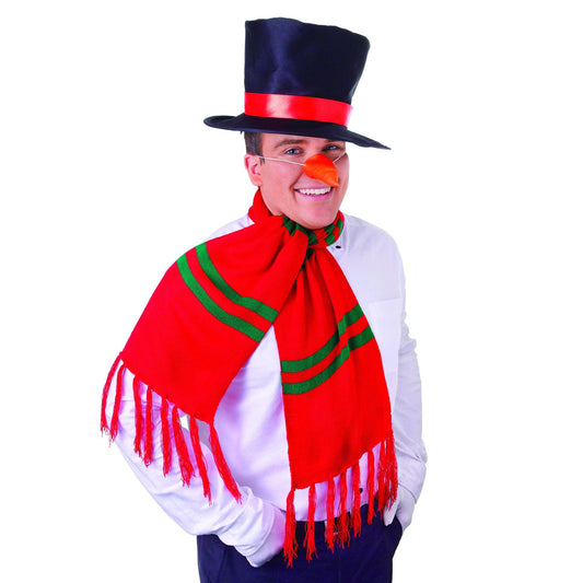 SNOWMAN KIT with nose hat and scarf Ladies Mens Christmas Fancy Dress - Labreeze