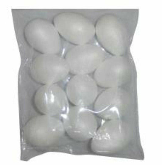 Solid White Styrofoam Easter Egg Craft Party Decoration Pak Of 24 - Labreeze